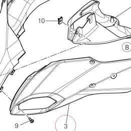 Fairing, left 48016341A