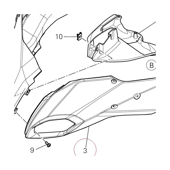 Fairing, left 48016341A