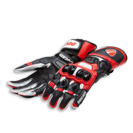 Gants en cuir rouge et noir Speed Evo C1