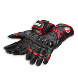 Gants en cuir rouge et noir Speed Evo C1