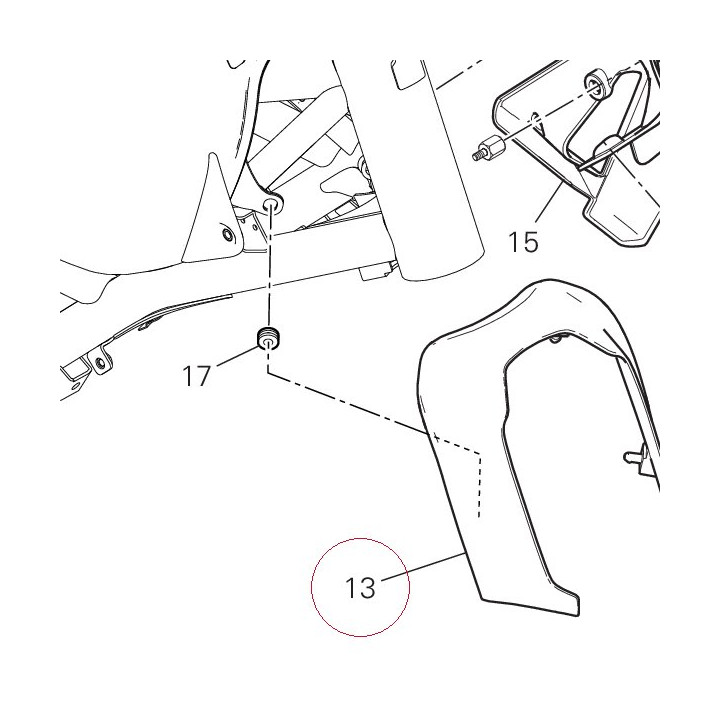 Cover, tank front 48016671B