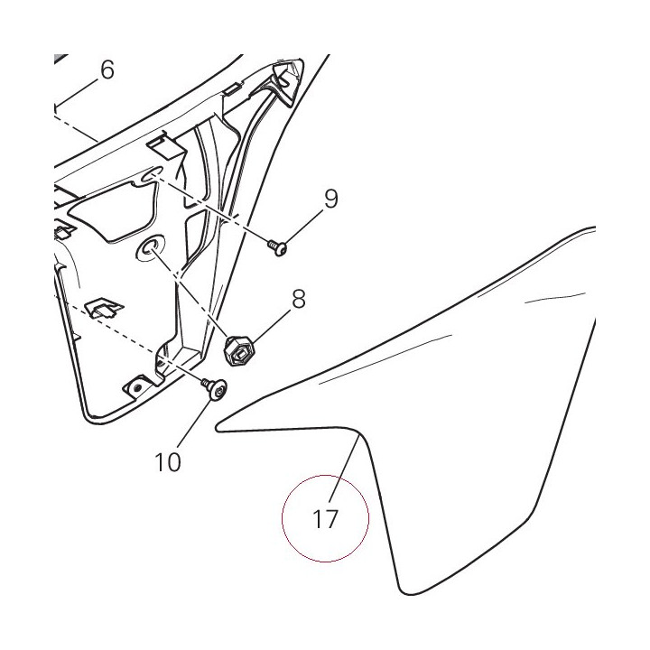 Cover, radiator, left 48016852AA