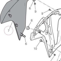 Cover, radiator, right 48016862AA