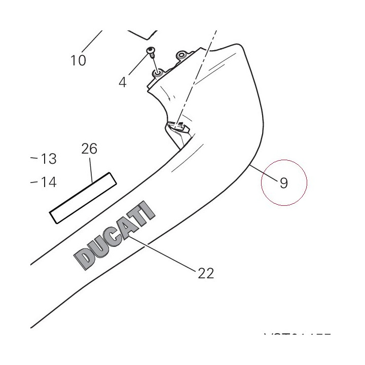 Cover, radiator, left 48016921A
