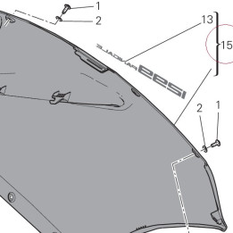 Left upper fairing red 48017132AA