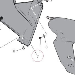 Left lower fairing red 48017392AA