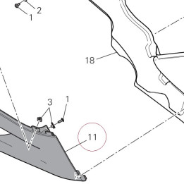 Right lower fairing red 48017402AD