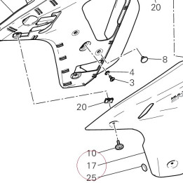Cover, radiator, left 48017451AA