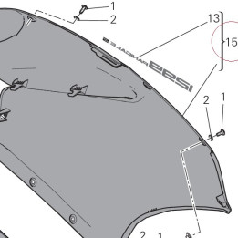 Left upper fairing red 48017552AA