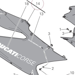 Right upper half-fairing 48017582AA