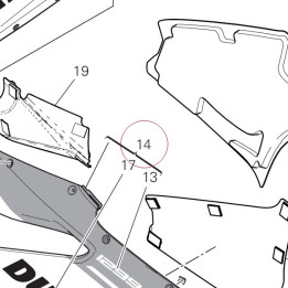 Right upper half-fairing 48017582AB