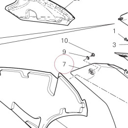 Left lower half-fairing 48017591AB