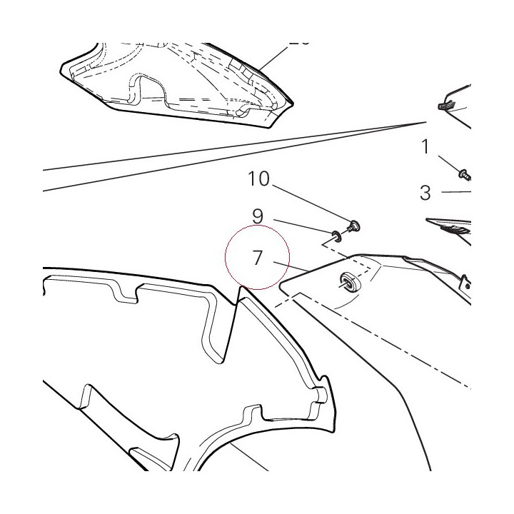 Left lower half-fairing 48017591AB