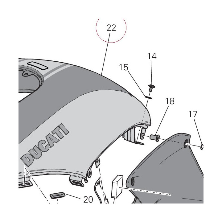 Fuel tank cover 48017651AA