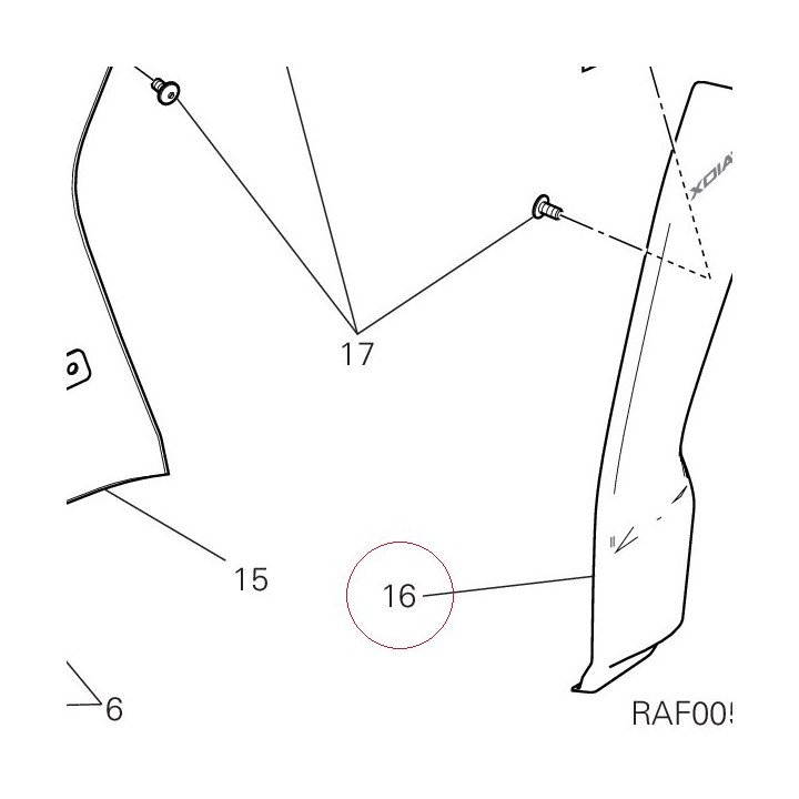 Right cover 48017741AB
