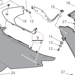 Fairing upper right white 48018821BW