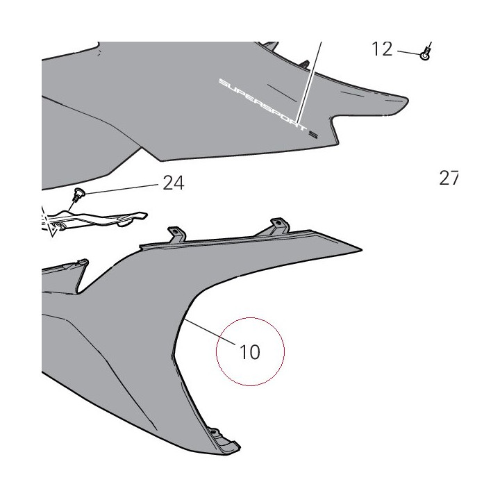 Right lower fairing red 48018831BB