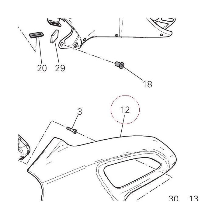 Cover, radiator, left 48019041AA