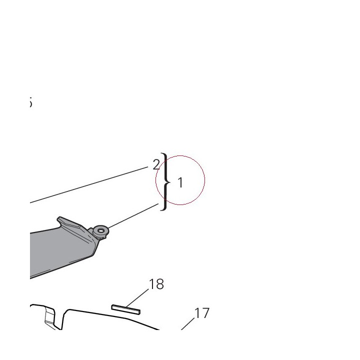 Right upper half-fairing 48019172AD