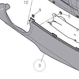 Right lower fairing red 48019262BA