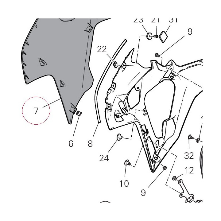 Cover, radiator, right 48019324AC