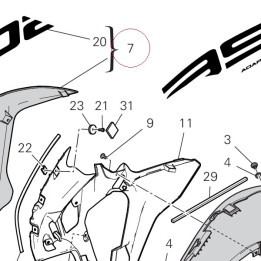 Cover, radiator, right 48019324AT