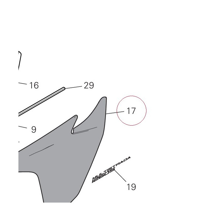 Cover, radiator, left 48019334AB