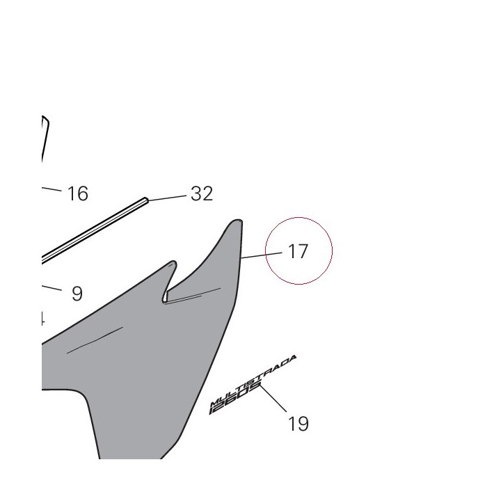 Cover, radiator, left 48019334AV