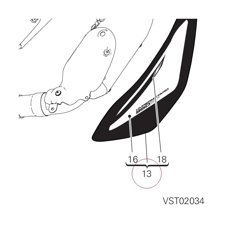 Cover, frame left 48019533AC