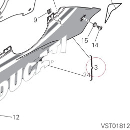 Left lower half-fairing 48019824BA