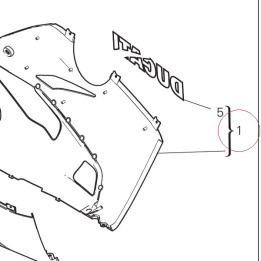 Left lower half-fairing 48019952AA