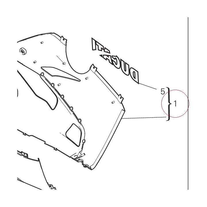 Left lower half-fairing 48019952AA