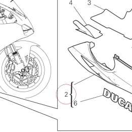 Right lower half-fairing 48019961AA
