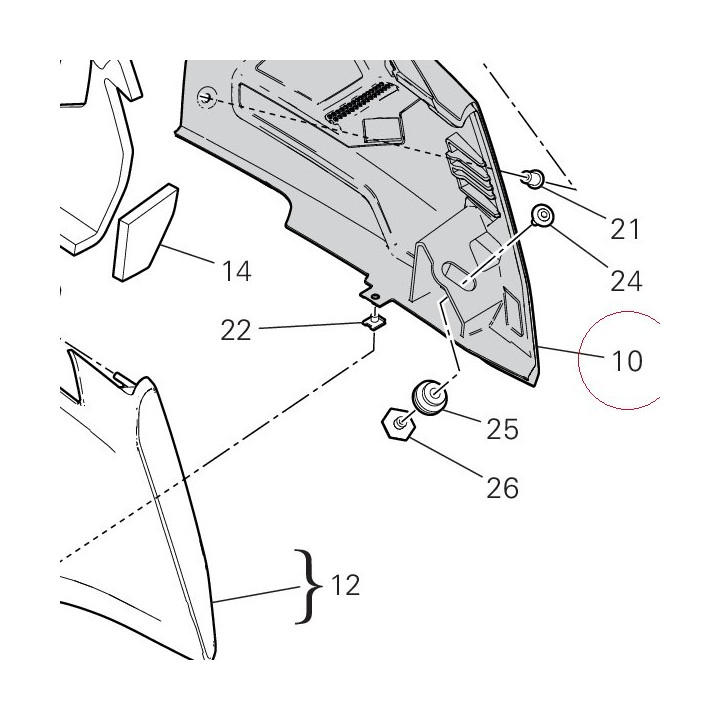 Cover, radiator, left 4801A272AA