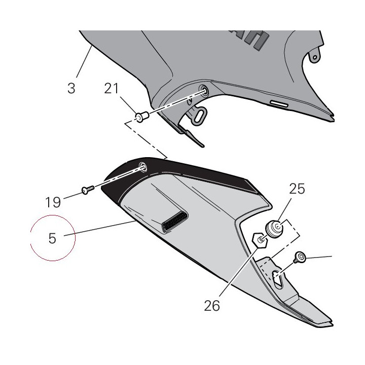 Cover, radiator, right 4801A282AA