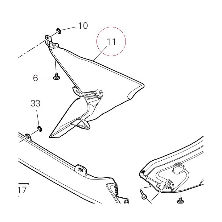 Air deflector, right 4801C041A