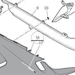 Upper half-fairing right red 4801C061BC