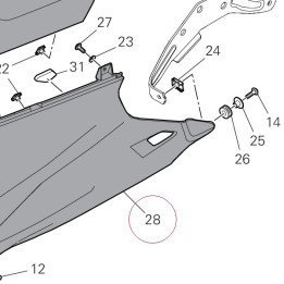 Left lower half-fairing 4801C091AB