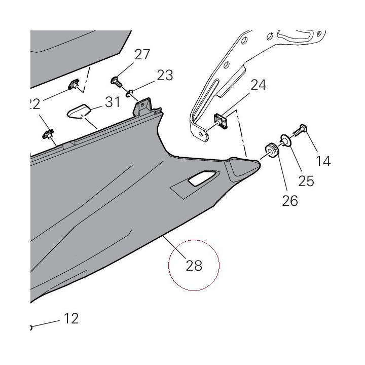 Left lower half-fairing 4801C091AB