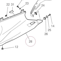 Left lower half-fairing 4801C091AD