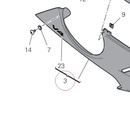 Right lower fairing red 4801C471AA