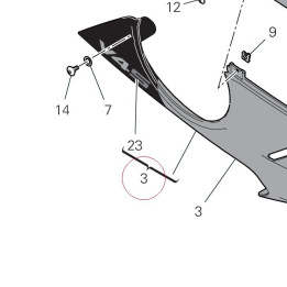 Right lower fairing red 4801C471AB