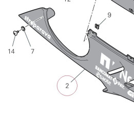 Right lower half-fairing 4801C471AE