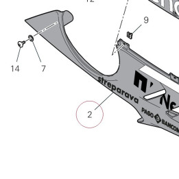 Right lower half-fairing 4801C471AG