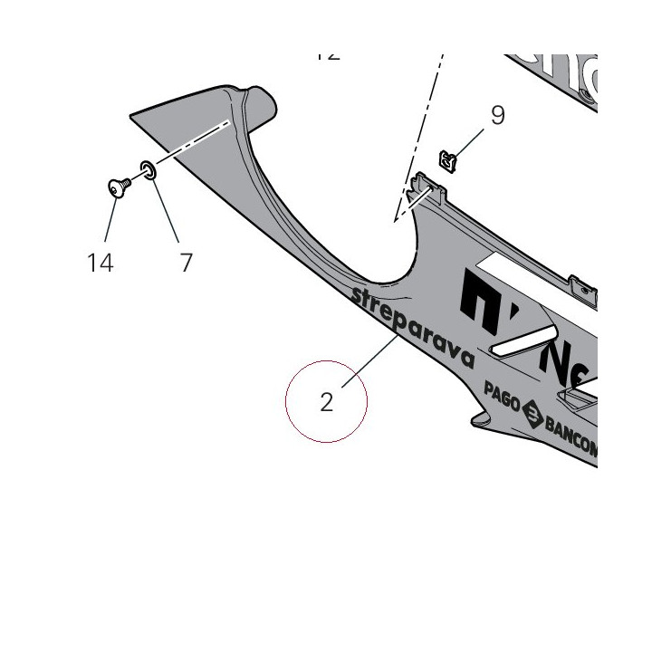 Right lower half-fairing 4801C471AG