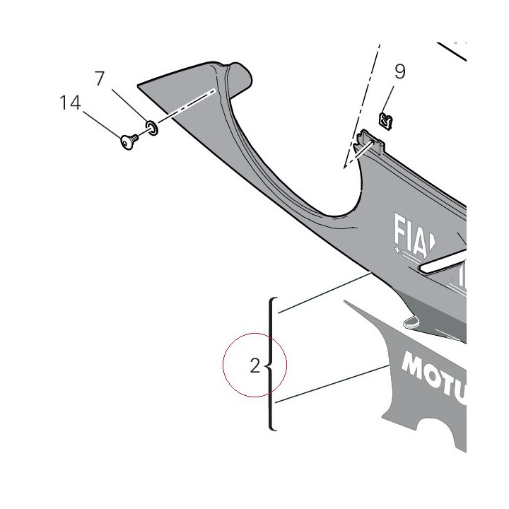 Right lower half-fairing 4801C471AP