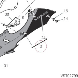 Left lower fairing red 4801C482AB