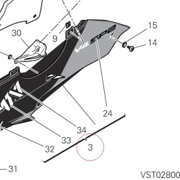 Left lower half-fairing 4801C483AD