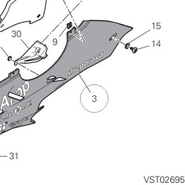 Left lower half-fairing 4801C483AE