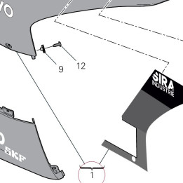 Right upper half-fairing 4801C491AE